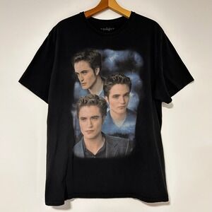 The Twilight Saga Edward Cullen Graphic T-Shirt Black Robert Pattinson Size 3